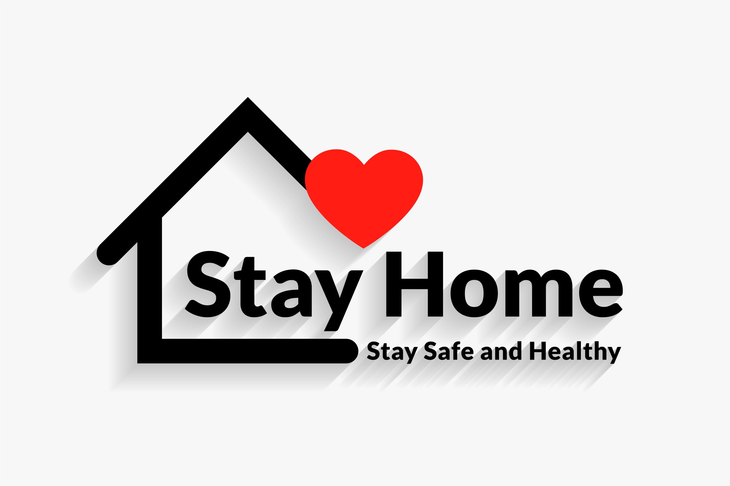 stay home safe and healthy poster design